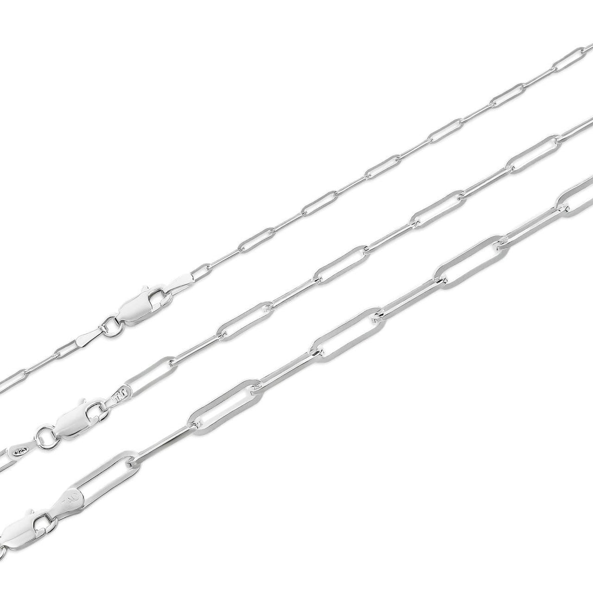Paperclip Chain Necklace - 925 Sterling Silver