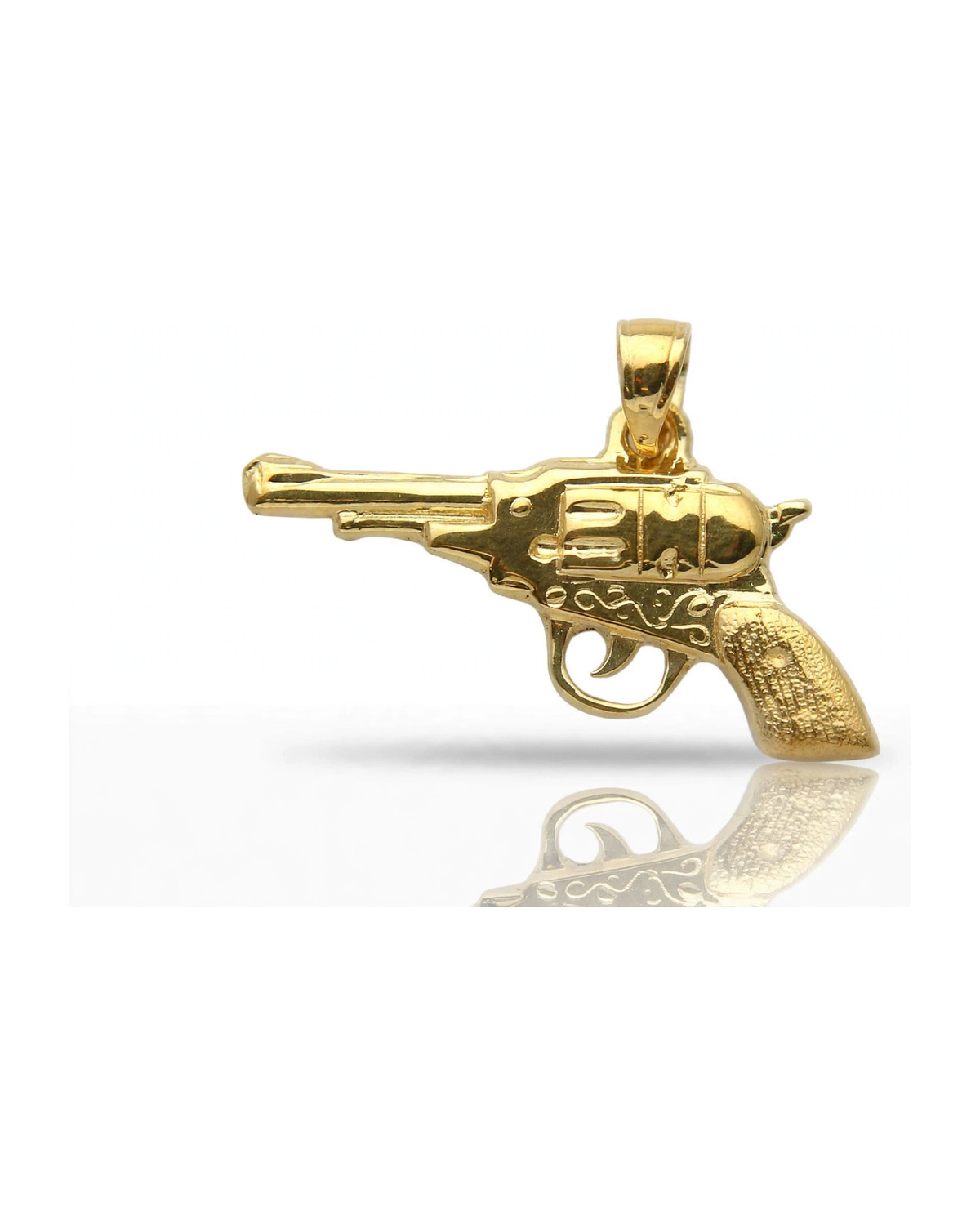 Revolver Pendant - 10K Yellow Gold