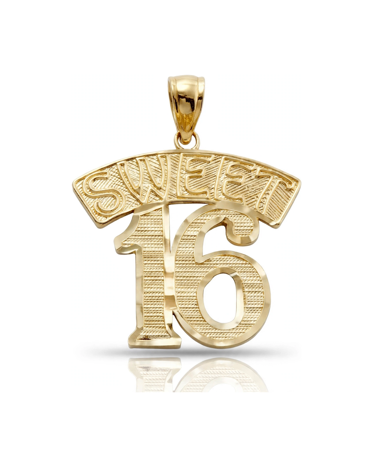 Sweet 16 Pendant Jersey Number - 10K Yellow Gold