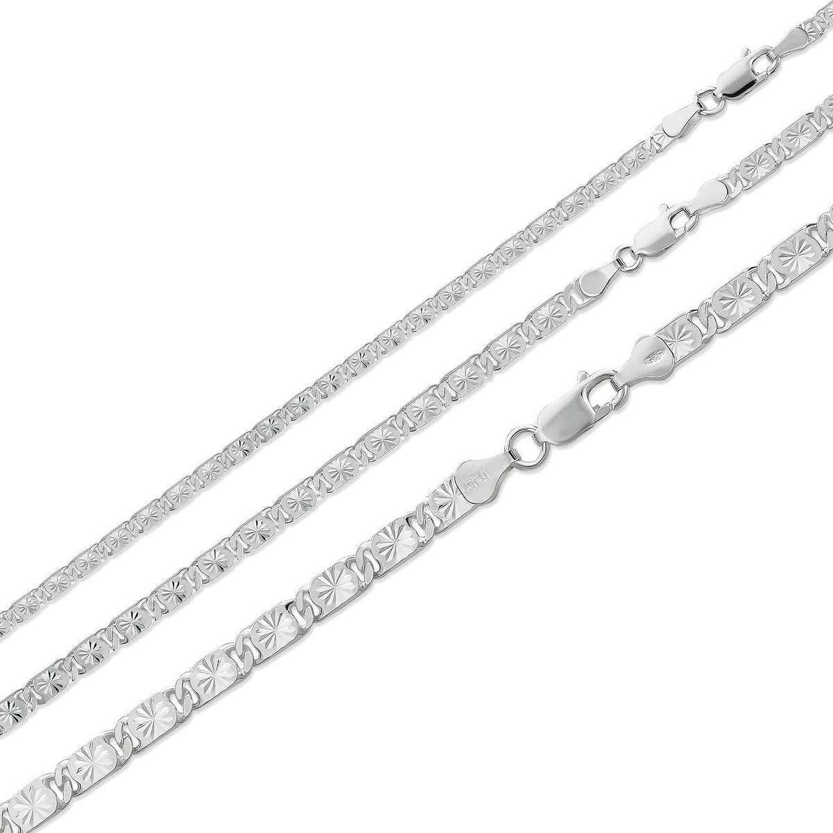 Valentino Link Chain Necklace Or Bracelet - 925 Sterling Silver