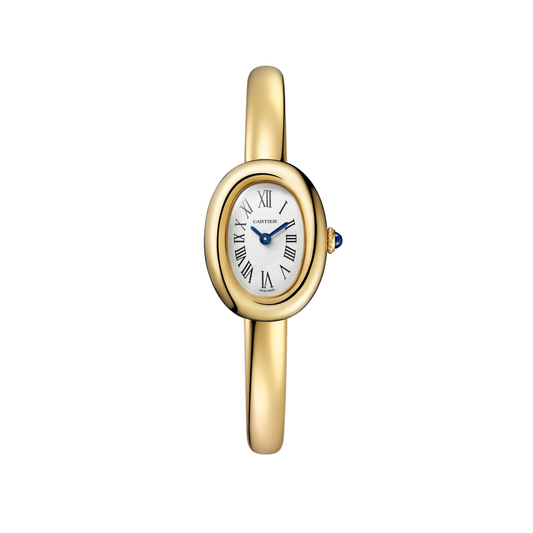 Cartier Baignoire WGBA0078 - Mini model 18K yellow gold, Silvered Dial, Yellow gold rigid bracelet