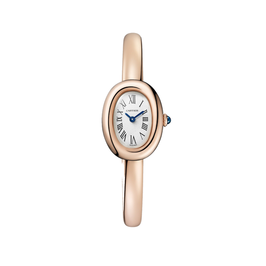 Cartier Baignoire WGBA0081 - Mini model 18K rose gold, Silvered Dial, Rose gold rigid bracelet
