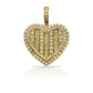 10K Gold Diamond Heart Pendant