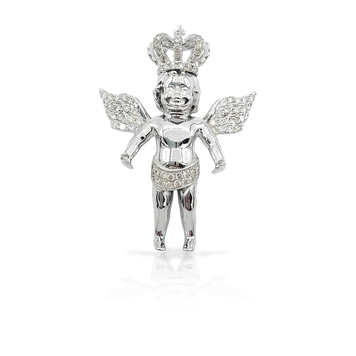 14K Diamond Baby Angel With 1.75 Carats Of Diamonds