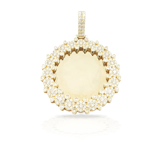 14K Diamond Picture Pendant With 3.40 Carats Of Diamonds