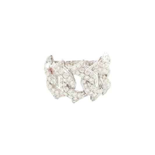14K Gold Cuban Link Natural Diamond Ring for Men – 3.53 CTW