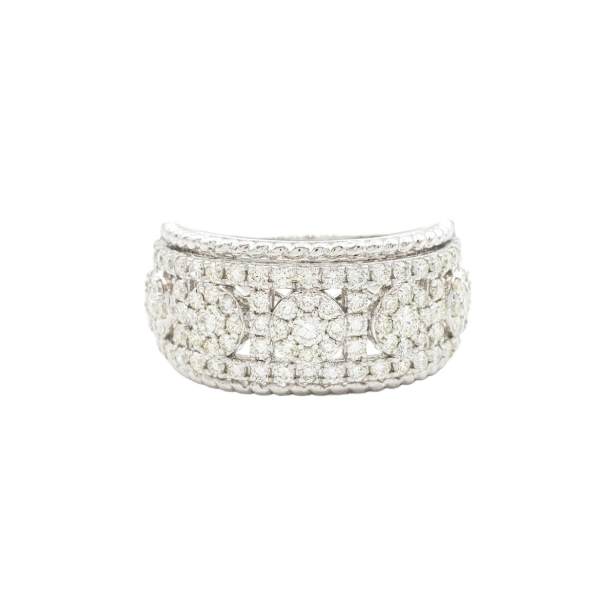 14K White Gold Natural Diamond Ring for Men – 1.64 CTW