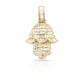 14K Baguette Diamond Hamsa With .99 Carats Of Diamonds