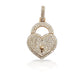 10K Gold Diamond Heart Pendant
