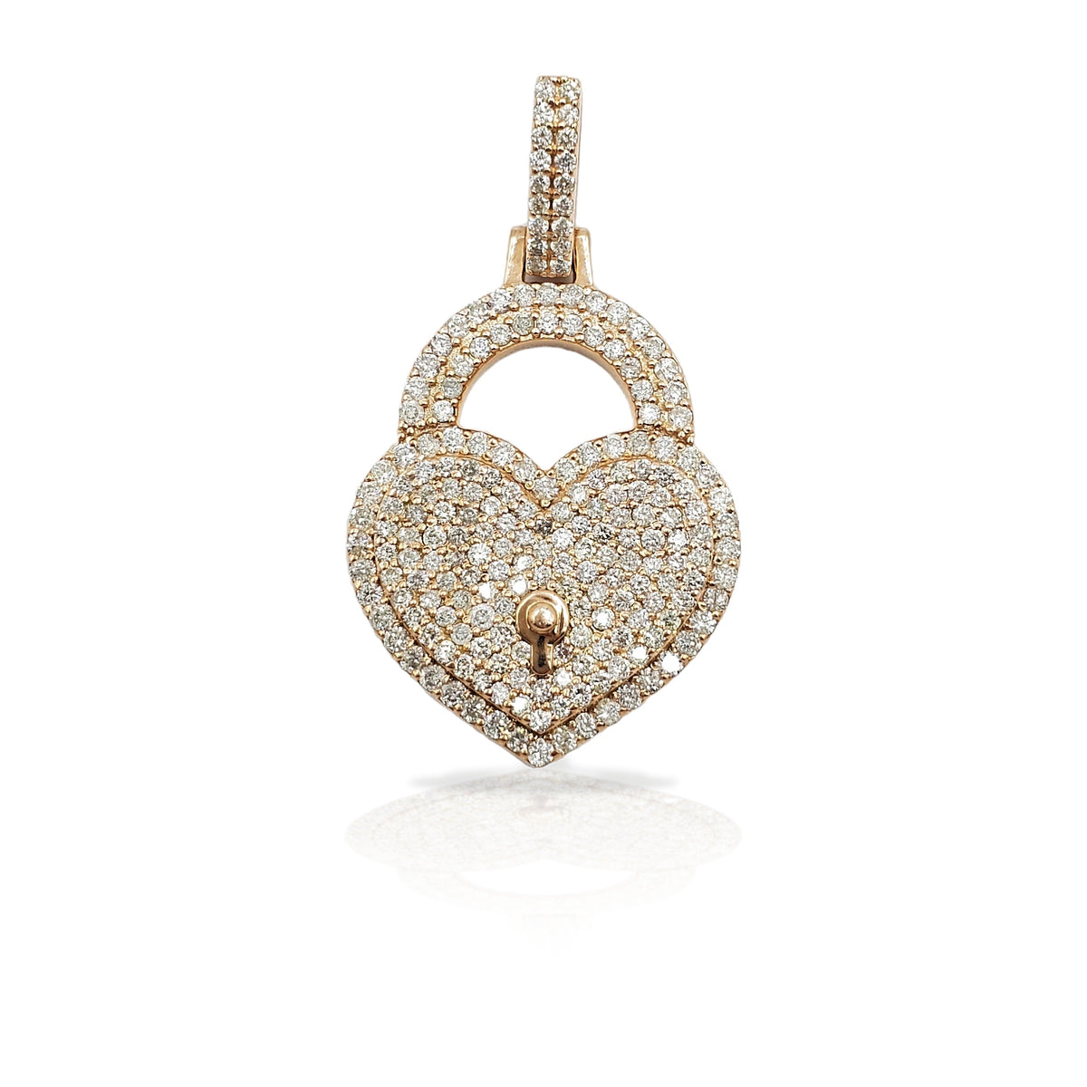 10K Gold Diamond Heart Pendant