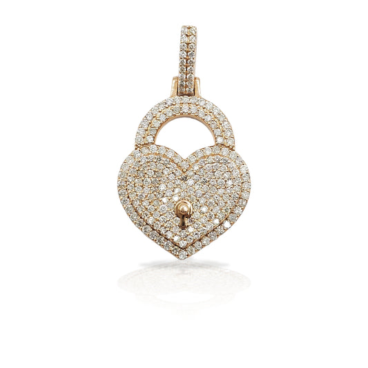 10K Gold Diamond Heart Pendant
