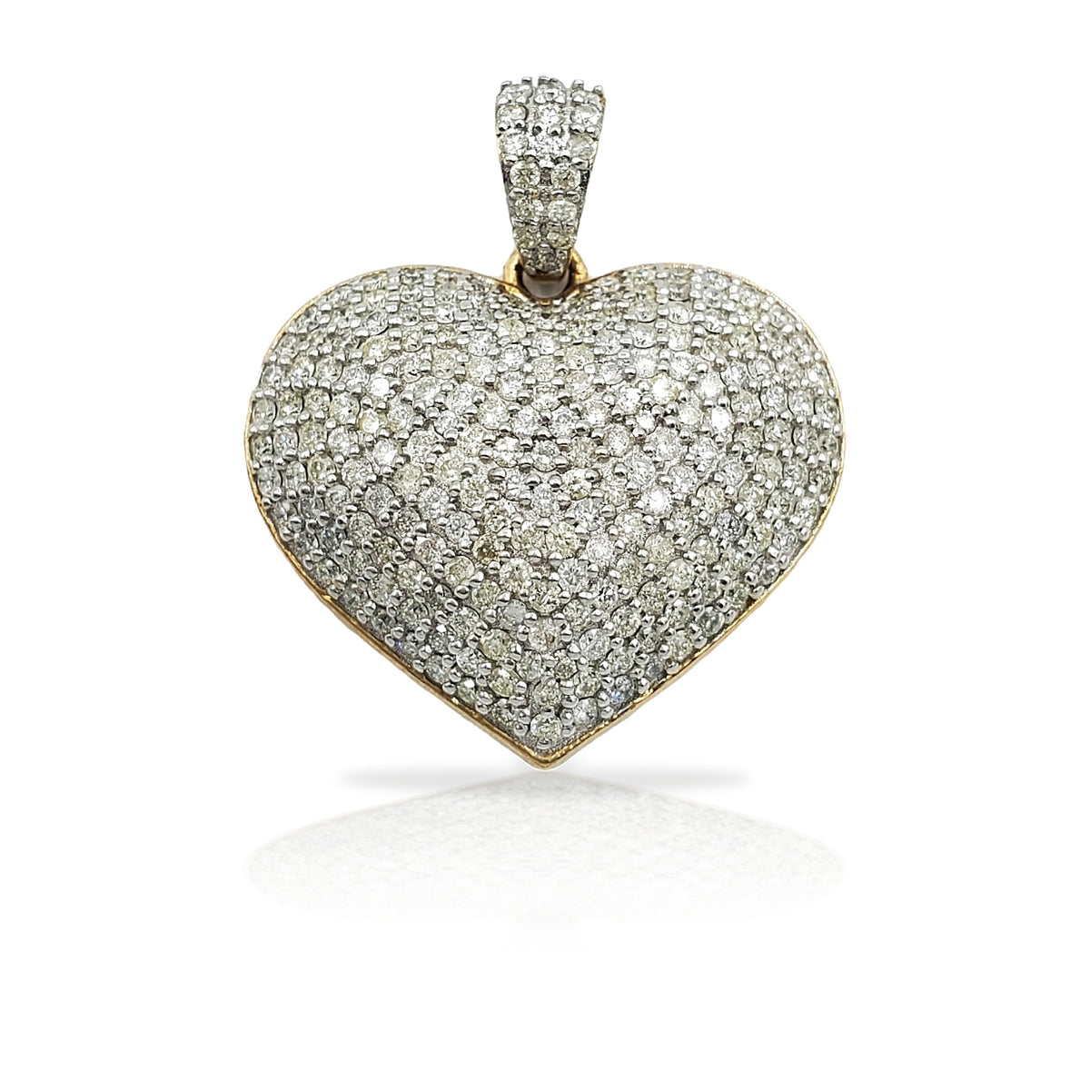 10K Gold Diamond Heart Pendant