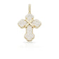 14K Chrome Diamond Cross With 3.63 Carats Of Diamonds