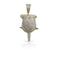 10K Gold Diamond Rose Petal Pendant