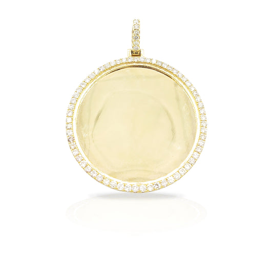 14K Diamond Picture Pendant With 2.40 Carats Of Diamonds