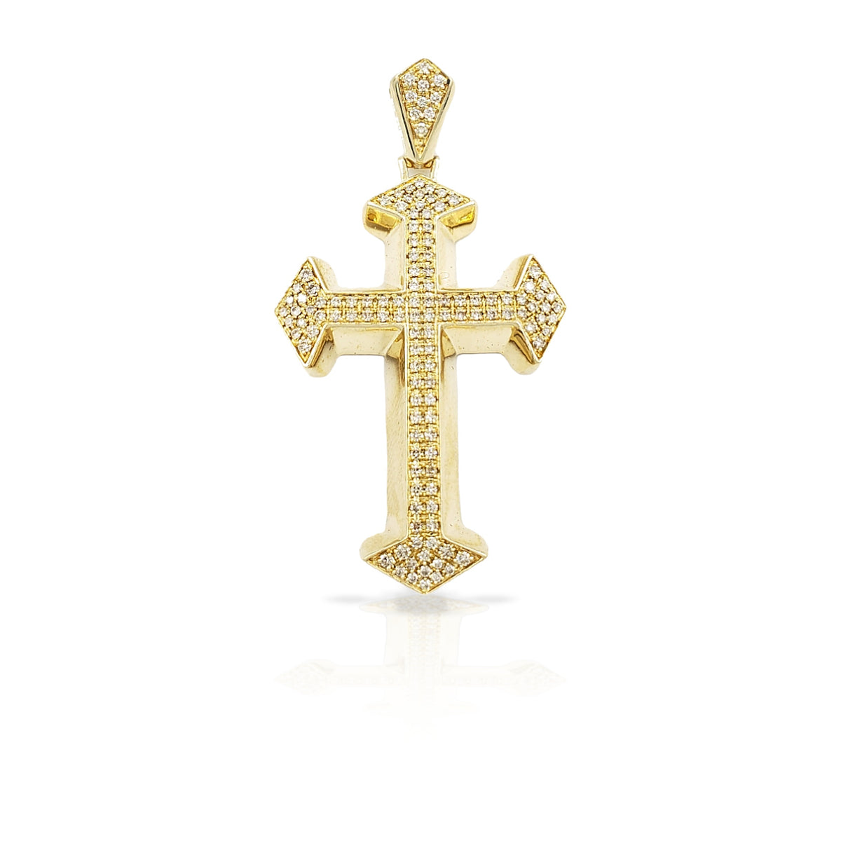 14K Arrow Diamond Cross With 0.71 Carats Of Diamonds