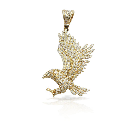 14K Diamond Eagle With 1.75 Carats Of Diamonds