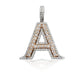 14K Diamond Initial Pendant