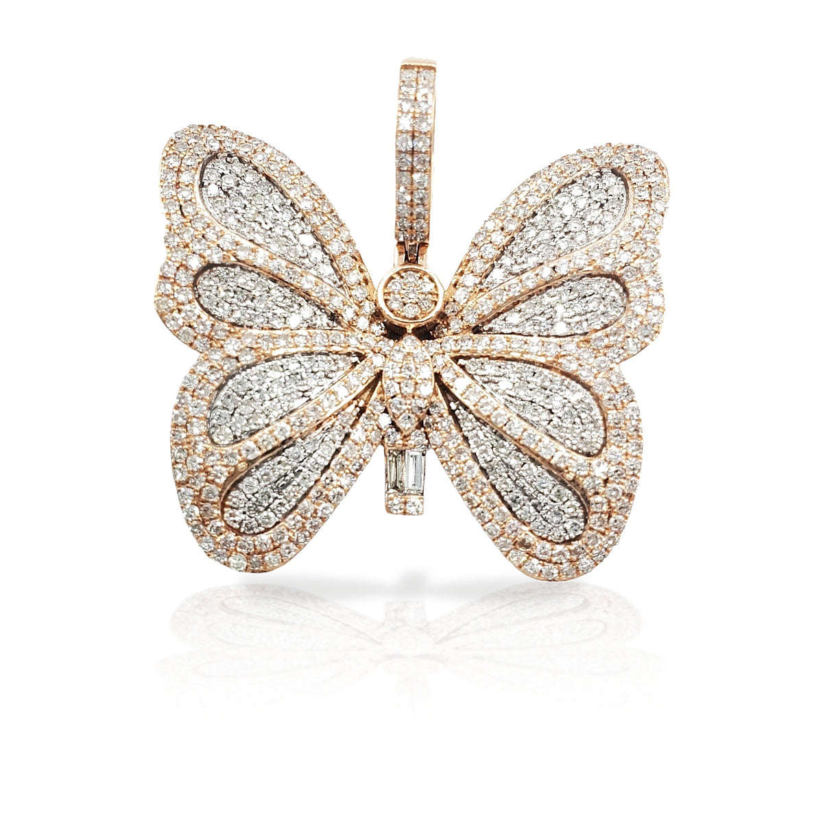 14K Diamond Butterfly With 2.55 Carats Of Diamonds