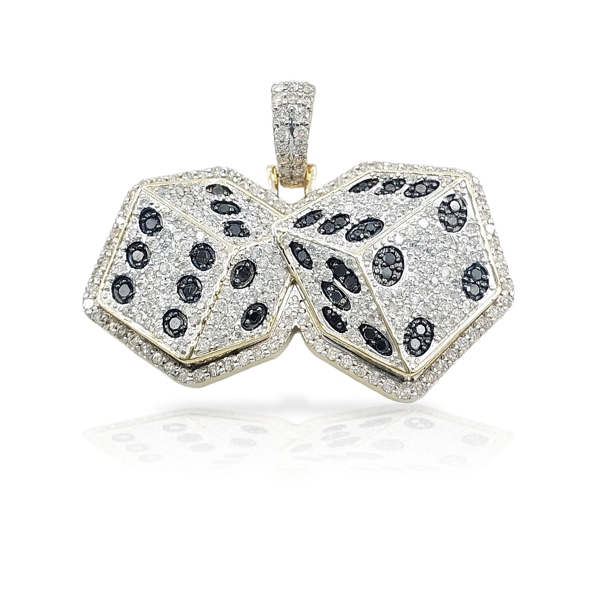 14K Diamond Dice With 1.67 Carats Of Diamonds