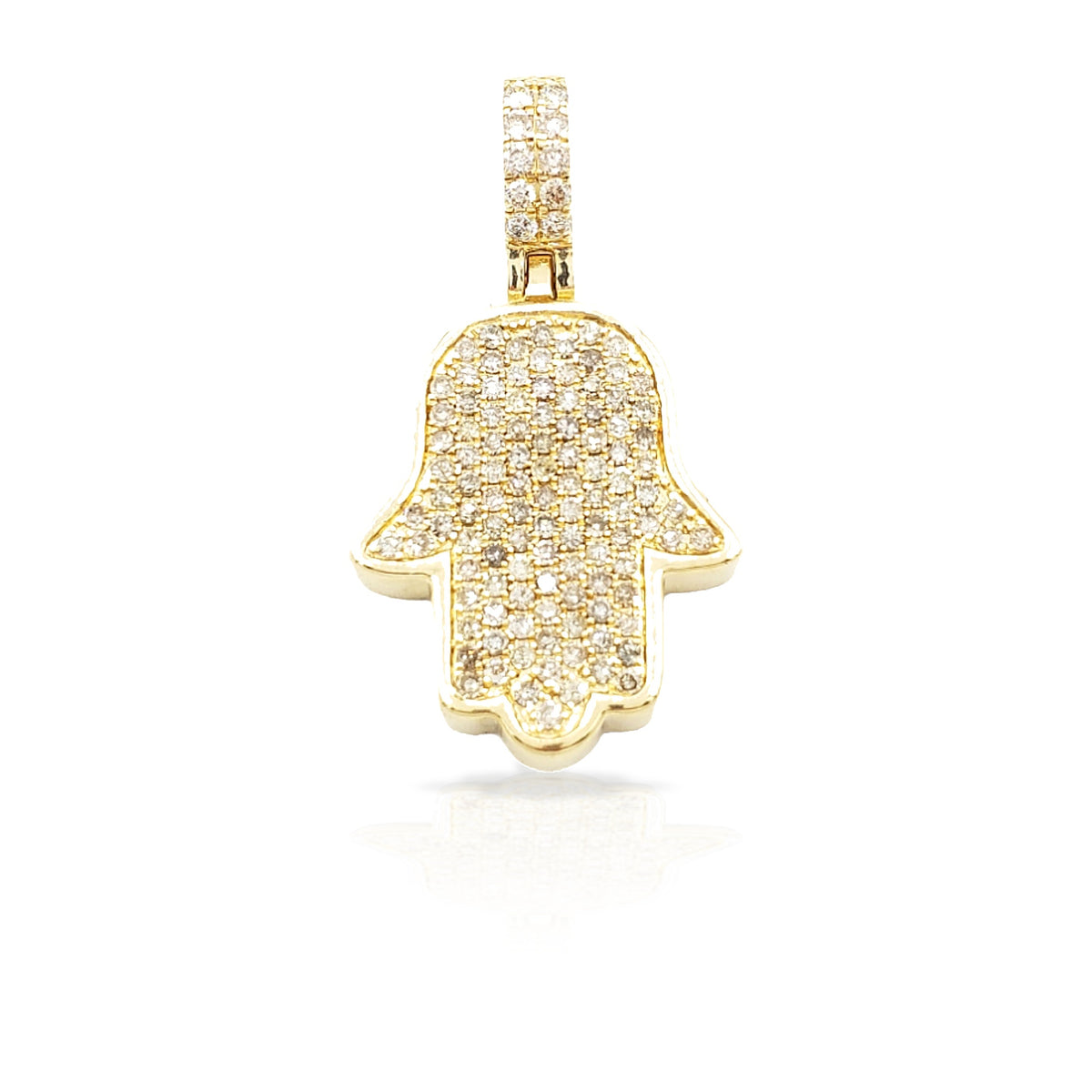 14K Diamond Hamsa With 1.03 Carats Of Diamonds