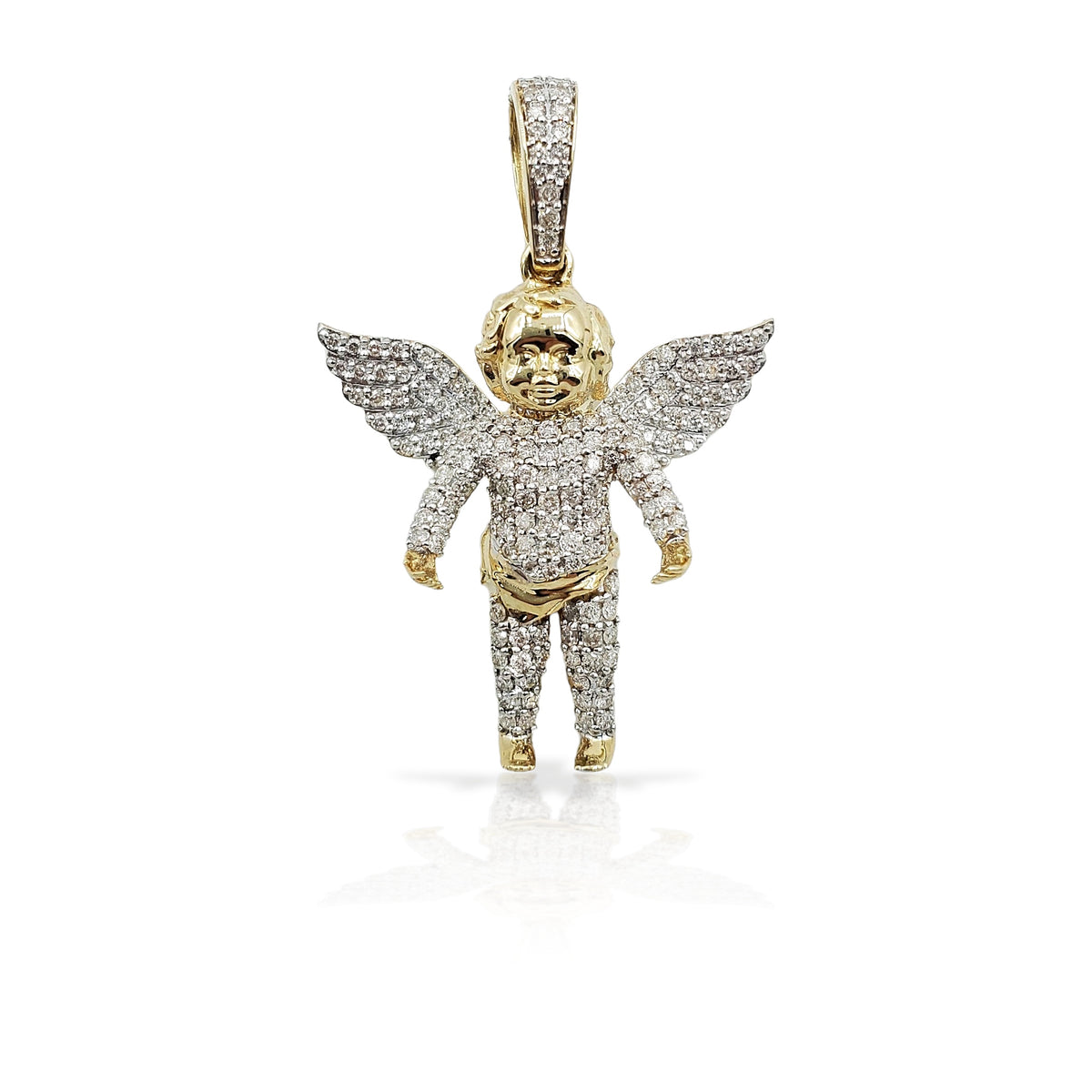 14K Diamond Baby Angel With 1.38 Carats Of Diamonds