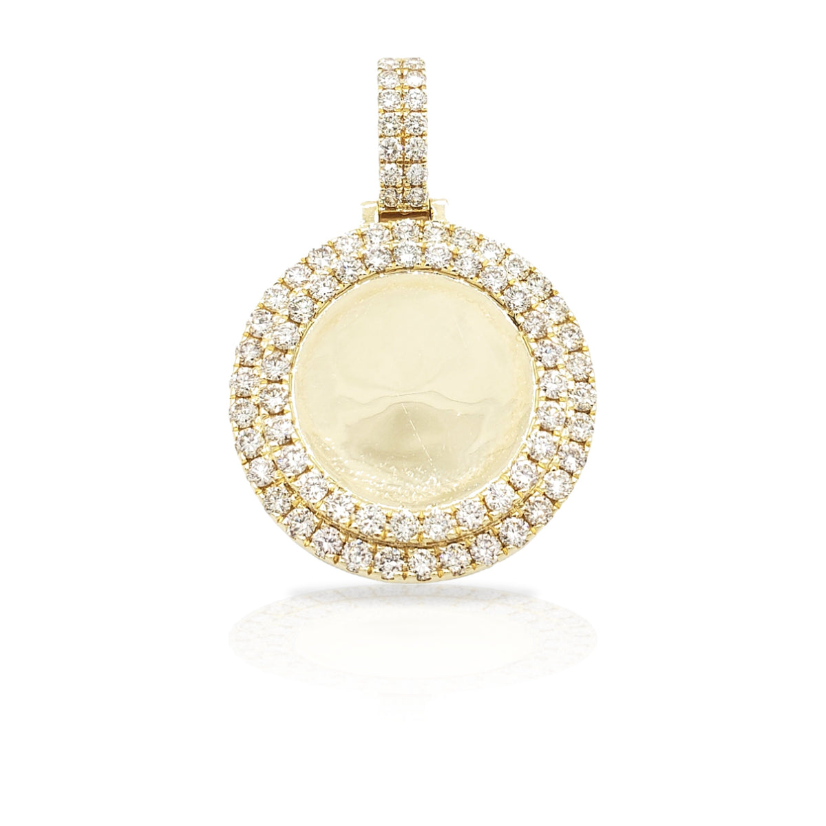 14K 3 Row Diamond Picture Pendant With 2.75 Carats Of Diamonds