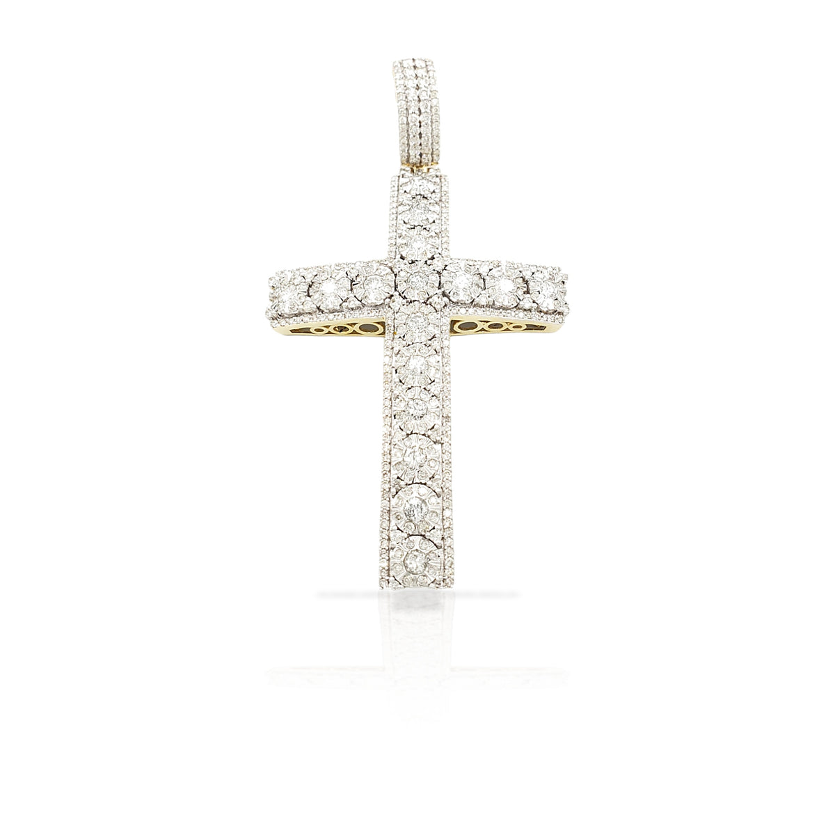 14K Diamond Cross With 2.94 Carats Of Diamonds