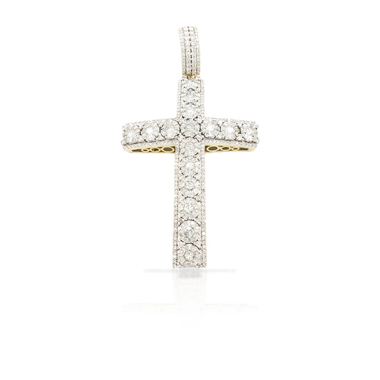 14K Diamond Cross With 2.94 Carats Of Diamonds