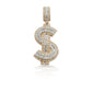 14K Diamond Money Sign ($) With 3.73 Carats Of Diamonds