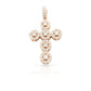 14K Circle Rose Diamond Cross With 2.76 Carats Of Diamonds