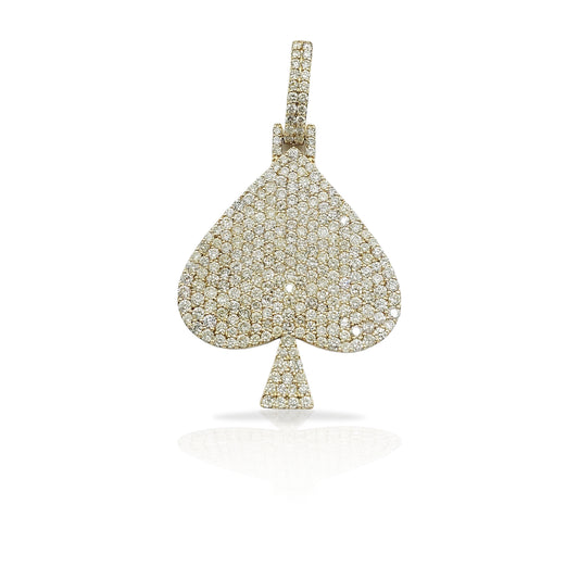 14K Diamond Ace of Spades With 5.83 Carats Of Diamonds