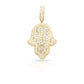 14K Baguette Diamond Hamsa With 4.57 Carats Of Diamonds
