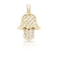 14K Baguette Diamond Hamsa With 2.44 Carats Of Diamonds