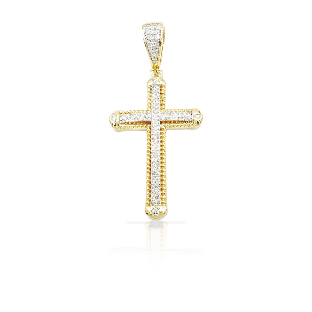 14K Diamond Cross With 0.78 Carats Of Diamonds