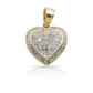 10K Gold Diamond Heart Pendant