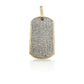 10K Gold Diamond Dog Tag Pendant