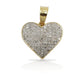 10K Gold Diamond Heart Pendant