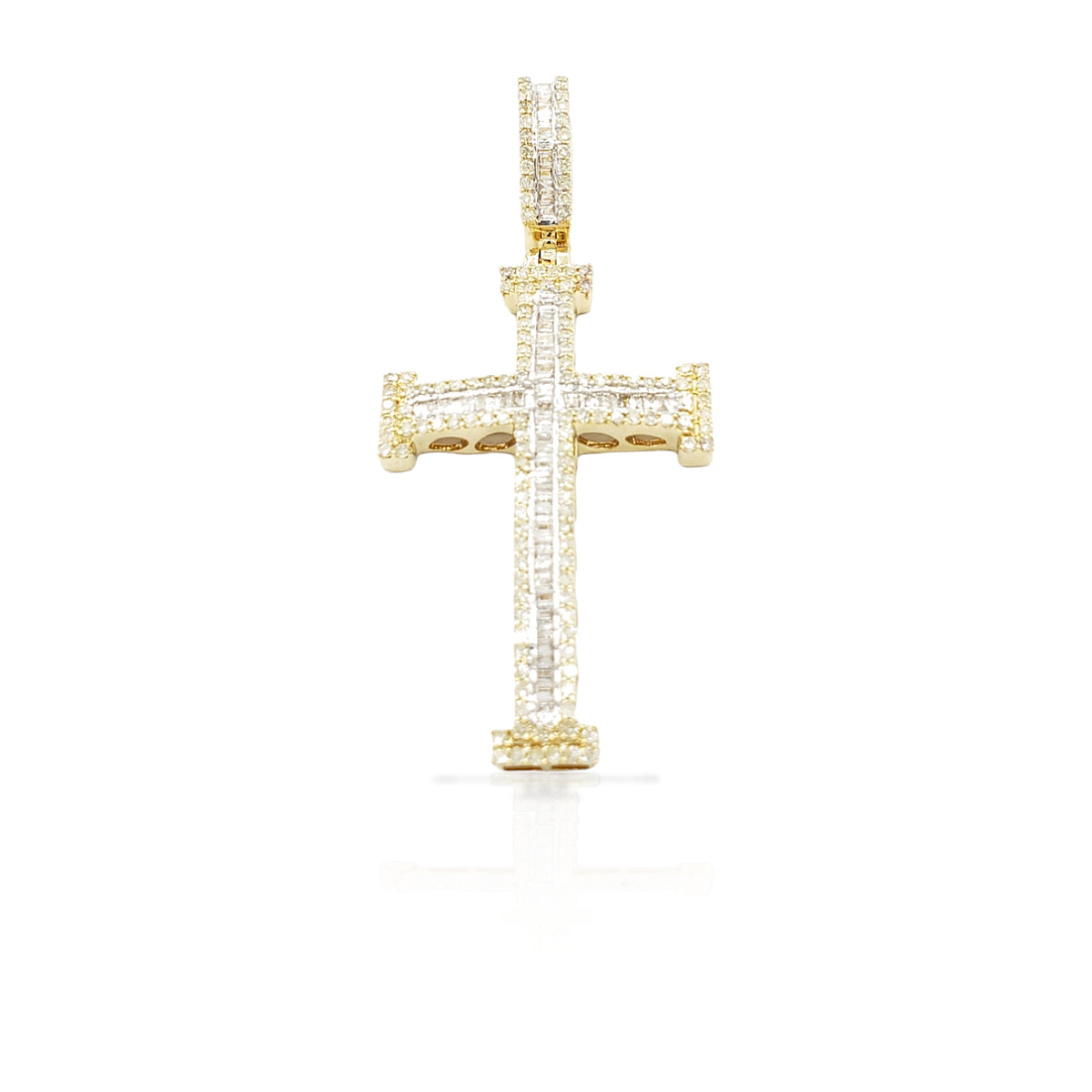 2.0 14K Diamond Cross With 1.31 Carats Of Diamonds