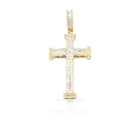 2.0 14K Diamond Cross With 1.31 Carats Of Diamonds