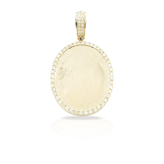14K Oval Diamond Picture Pendant With 2.01 Carats Of Diamonds