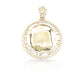 14K Baguette Diamond Picture Pendant With 4.01 Carats Of Diamonds