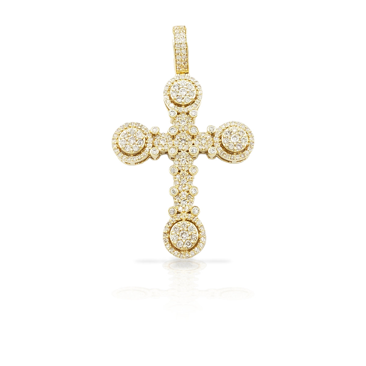 14K Diamond Cross With 2.07 Carats Of Diamonds