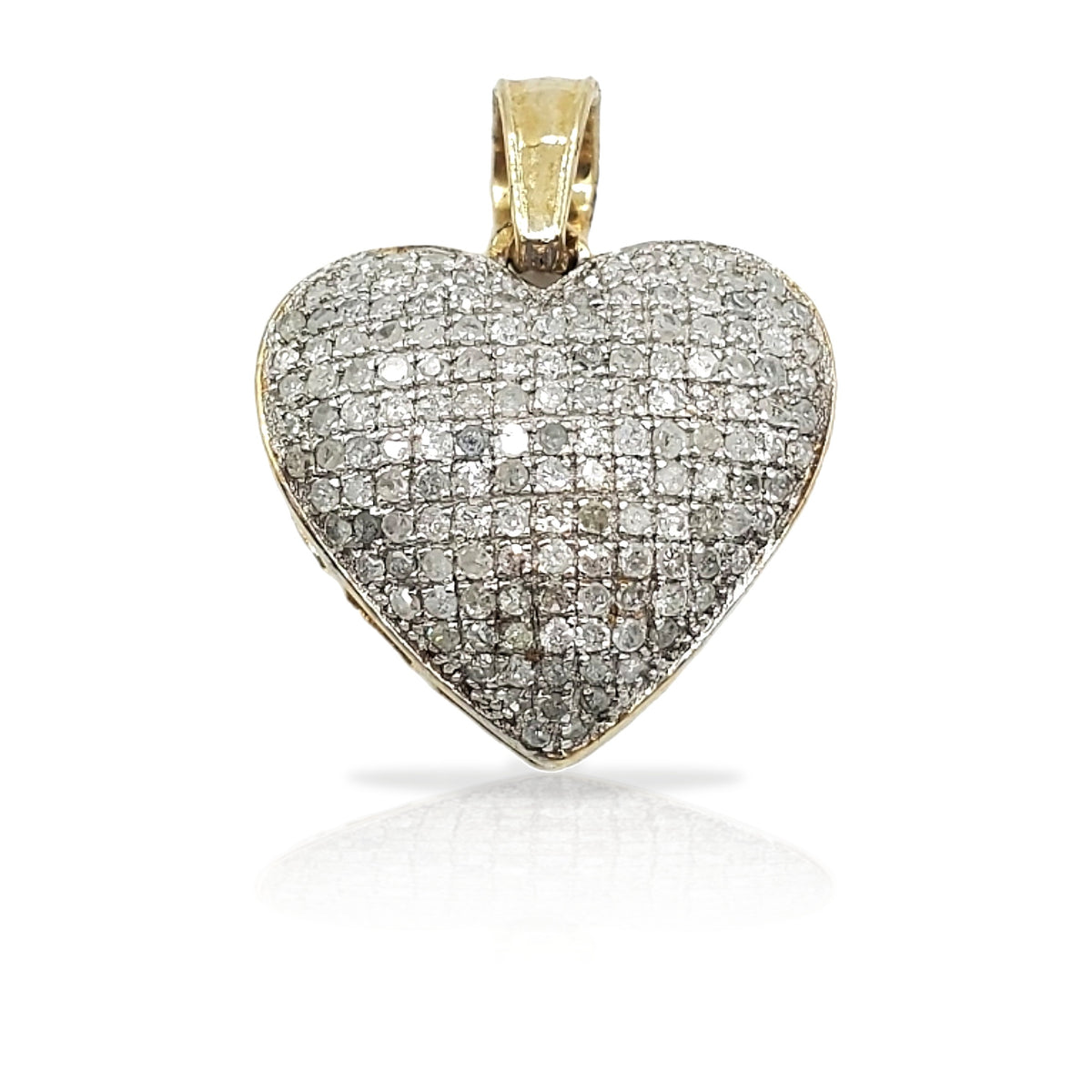 10K Gold Diamond Heart Pendant