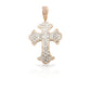 14K Chrome Diamond Cross With 1.51 Carats Of Diamonds