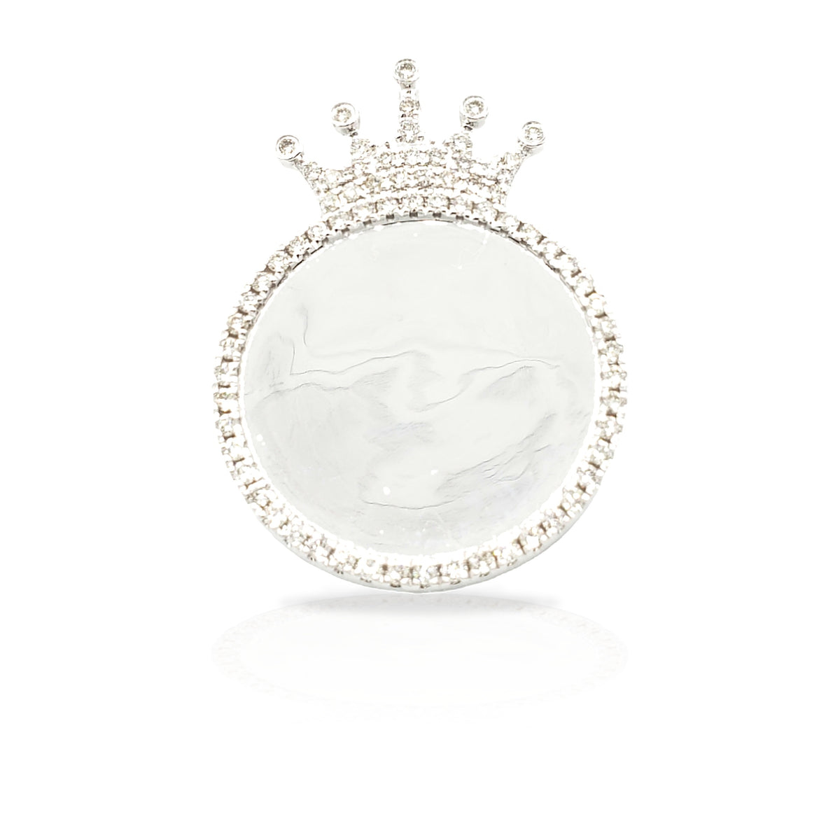 14K Crown Diamond Picture Pendant With 1.45 Carats Of Diamonds