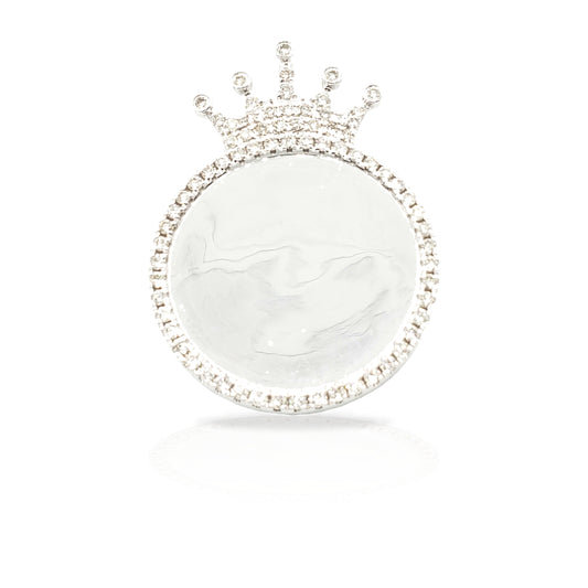 14K Crown Diamond Picture Pendant With 1.45 Carats Of Diamonds