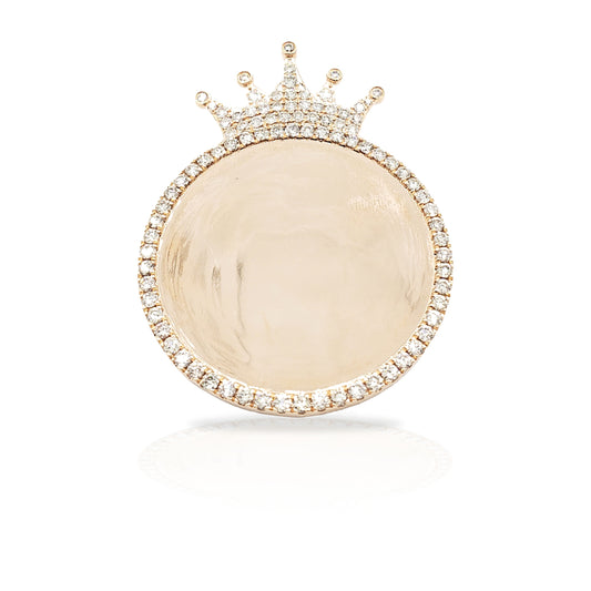 14K Crown Diamond Picture Pendant With 2.47 Carats Of Diamonds