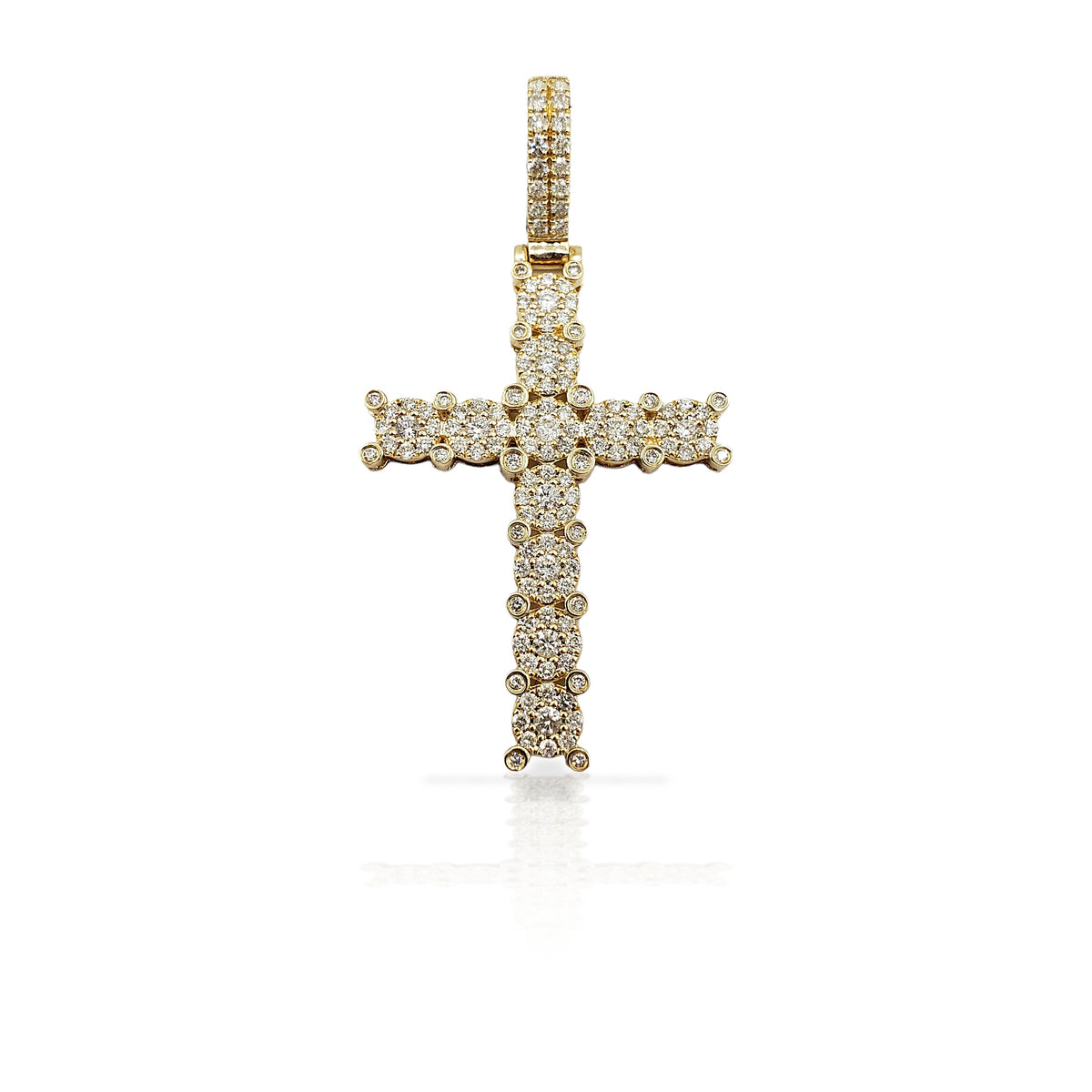 14K Diamond Cross With 1.91 Carats Of Diamonds