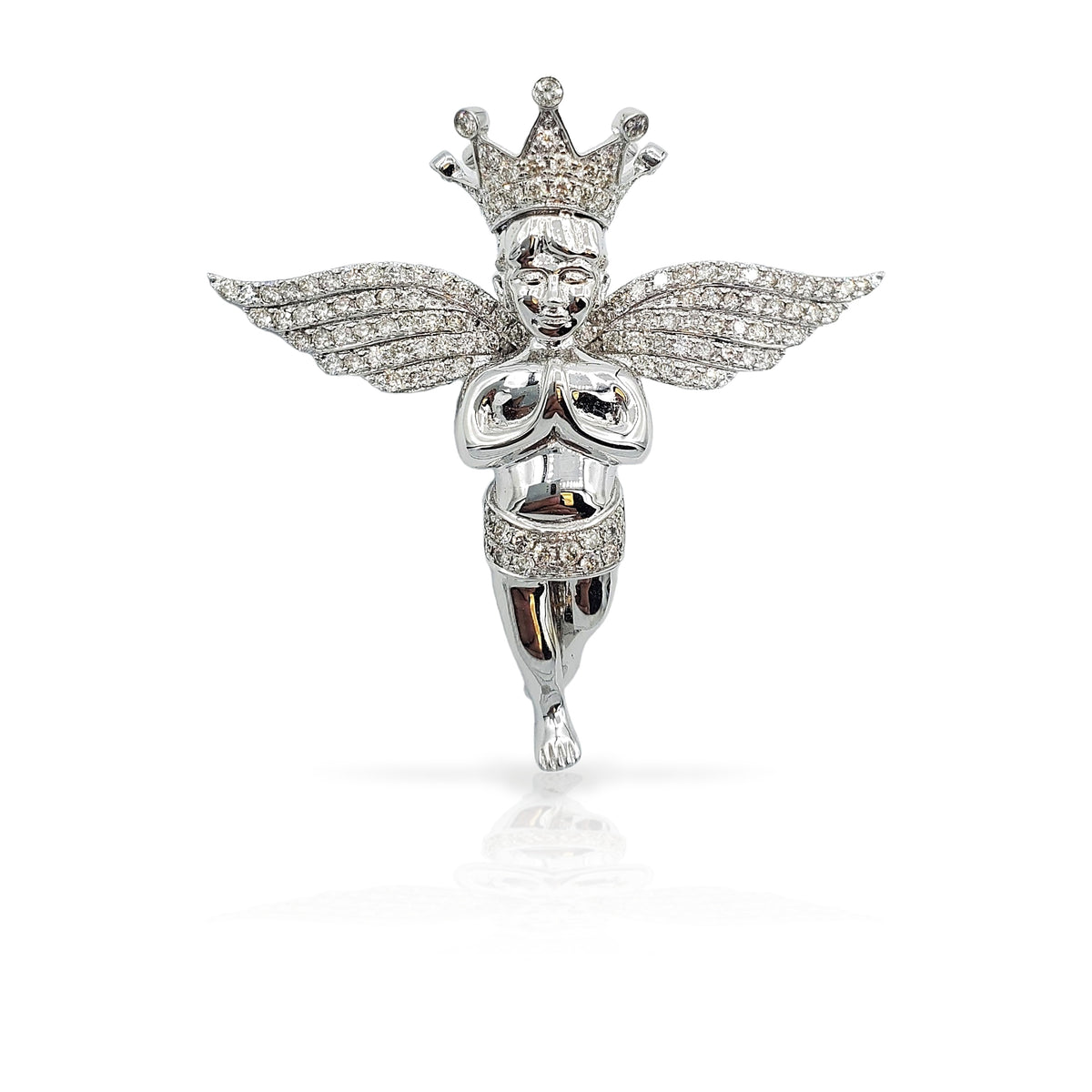 14K Diamond Baby Angel With 2.30 Carats Of Diamonds